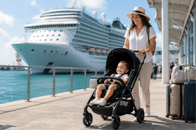 Strollers and baby gear for family cruise travel