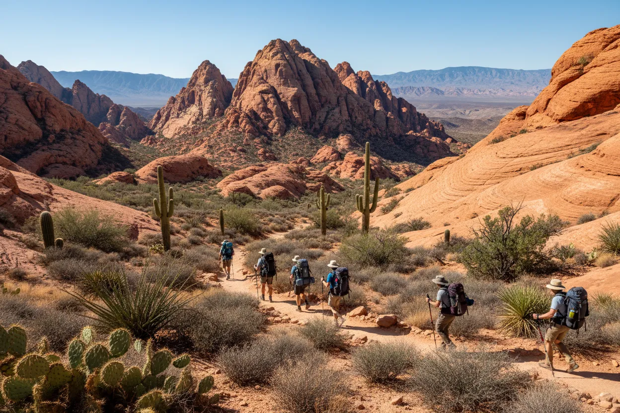 Hiking at Red Rock Canyon