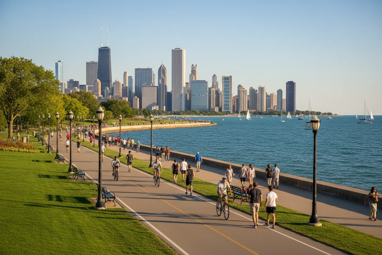 Stroll along Lakefront Trail