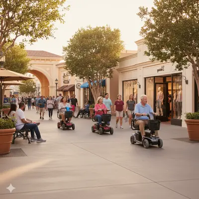 Around much of the Downtown Disney District