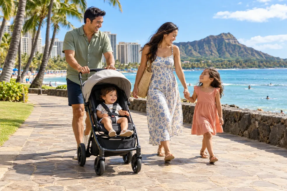 Family adventure along Waikiki waterfront
