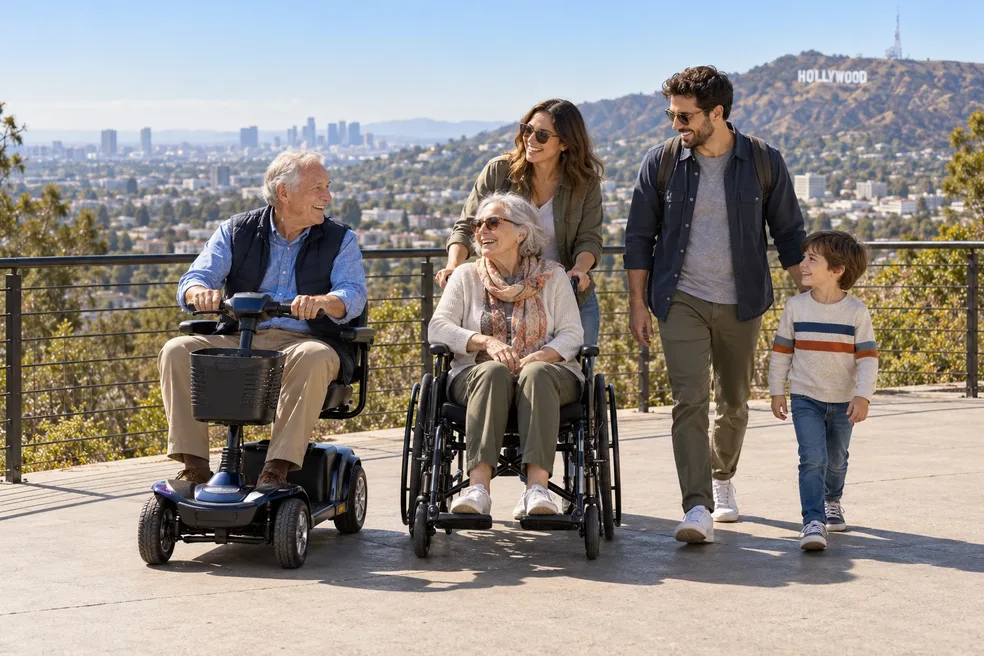 Generations together Hollywood in view