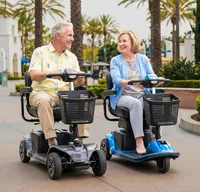 Mobility scooters on a sightseeing walk