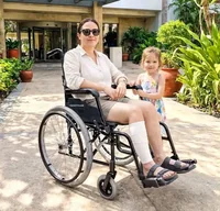 Wheelchair rental at a resort entrance