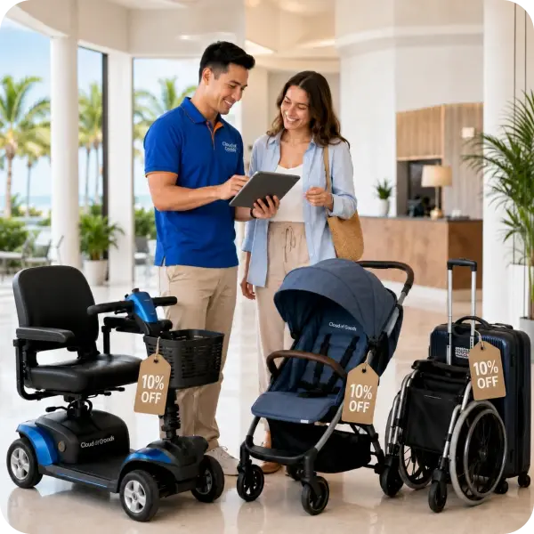 Mobility scooter, stroller, and wheelchair rentals delivered to you