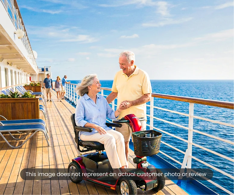 Customer using Scooter de mobilidade leve