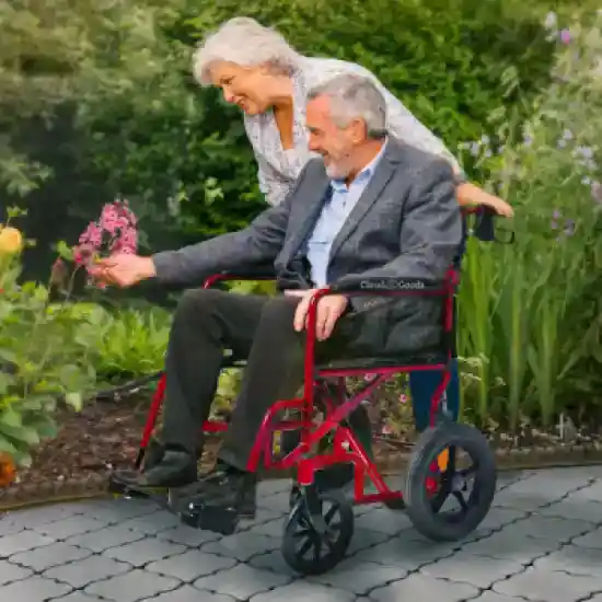 Lightweight Transport Wheelchair perfect for quick trips and easy portability - Cloud of Goods - Los Angeles