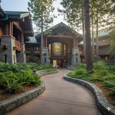 Most resort hotel common areas and pathways