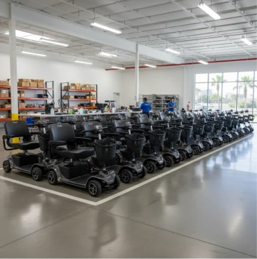 Well-maintained, modern scooters