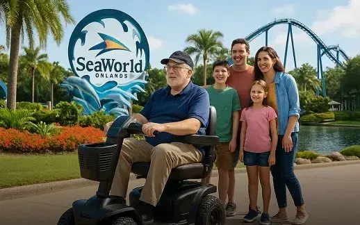 happy customers rented scooter at sea world from Cloud of Goods