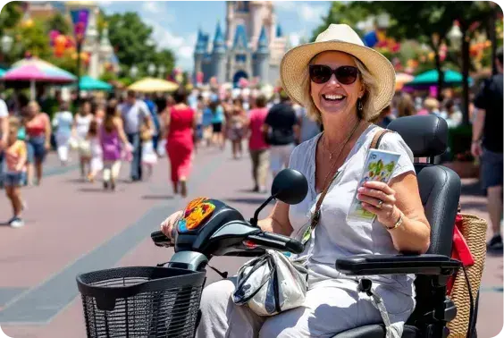 Visitante de Orlando que quedó asombrado con el servicio de entrega rápida de scooters de Cloud of Goods que ayudó a salvar su vacaciones en Orlando.