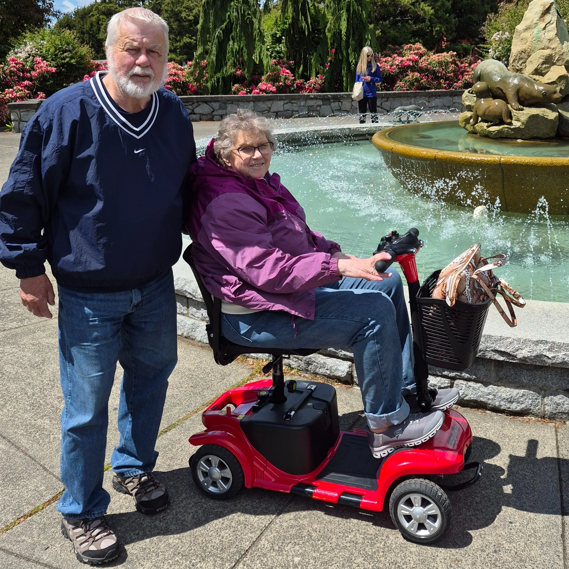 Customer using Lightweight Mobility Scooter