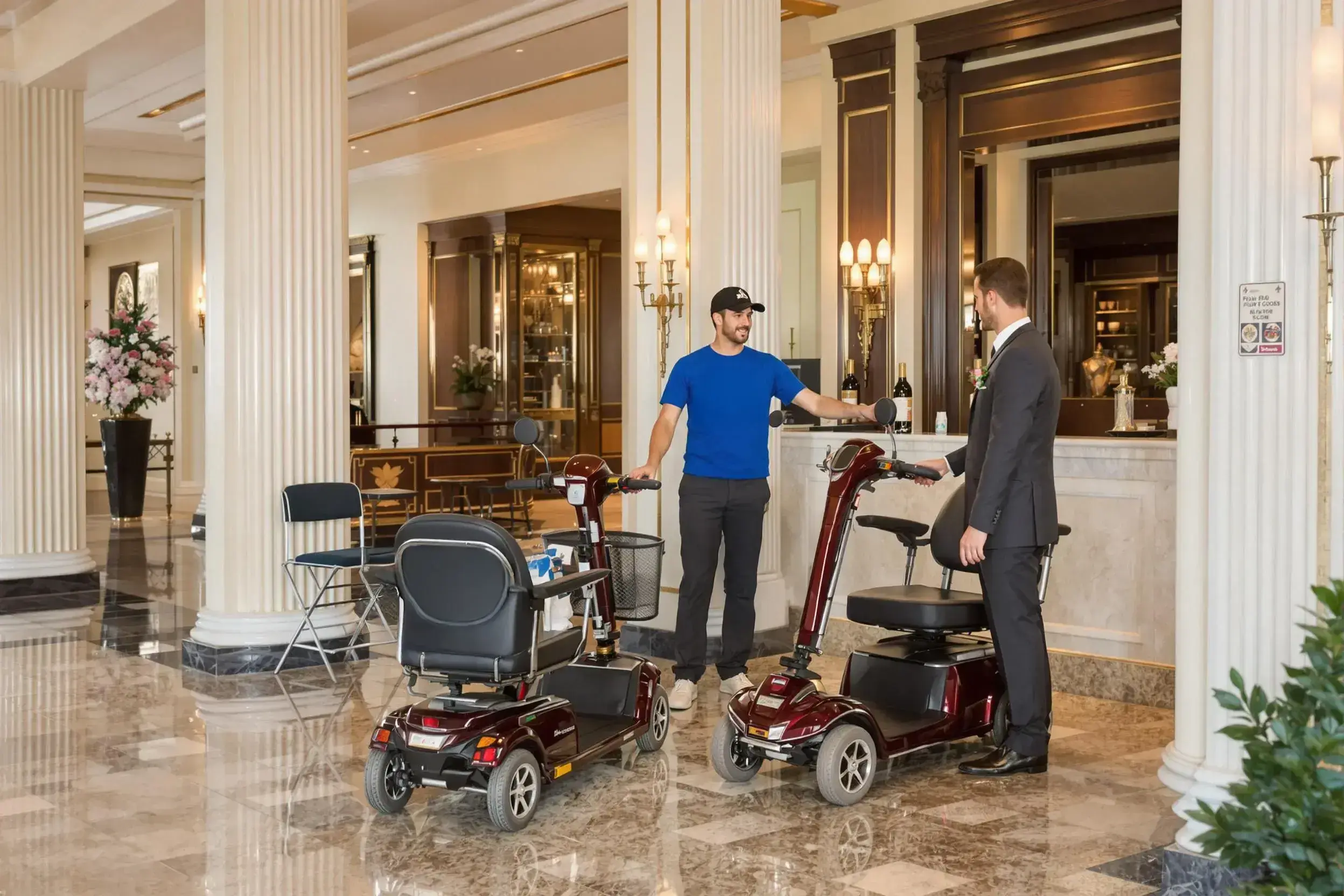 Entrega de scooter en Universal’s Portofino Bay Hotel.