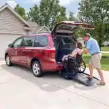 Rear entry wheelchair minivan