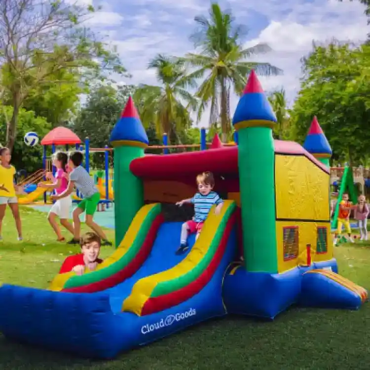 Bounce house with a slide rental 