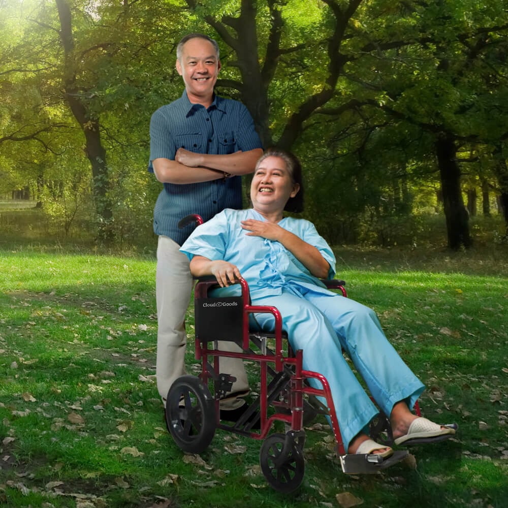 Extrawide transport wheelchair