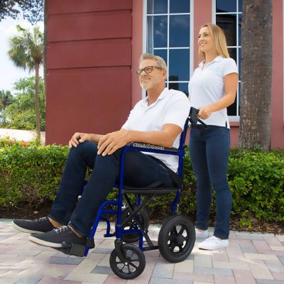 Extrawide transport wheelchair