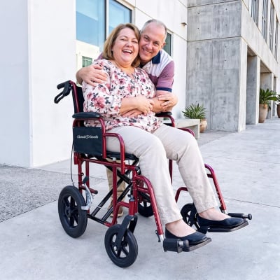 Extrawide transport wheelchair