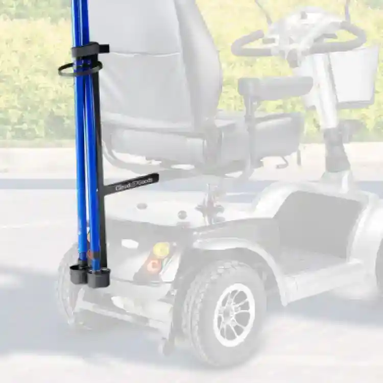 Cane and Crutch Holder for Mobility Scooter rental 